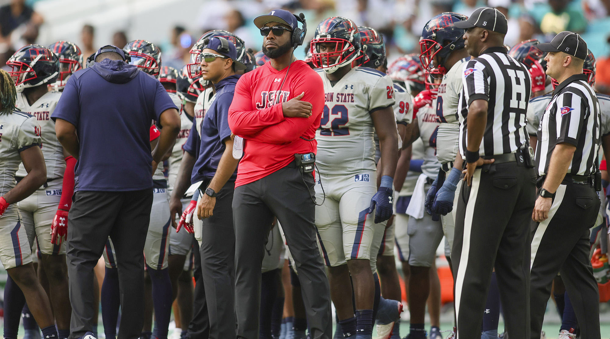 T.C. Taylor coaching Jackson State.